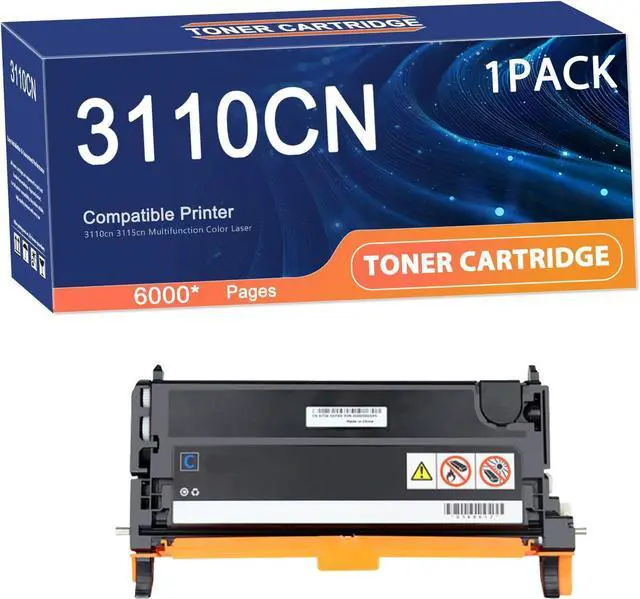 Main image of 3110CN Toner Cartridges Replacement for Dell Toner 310-8092 310-8094 310-8096 310-8098 Compatible 3110cn 3115cn Printers,Long-Lasting and Accurate Printing Cyan