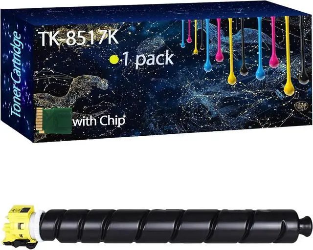 Main image of TK-8517K TK-8517C TK-8517M TK-8519Y Replacement Toner Cartridge Compatible for Kyocera CS5053ci CS6052ci CS6053ci CS5052ci Printers, Bright Colors and Clear Printing (1 Pack Yellow)