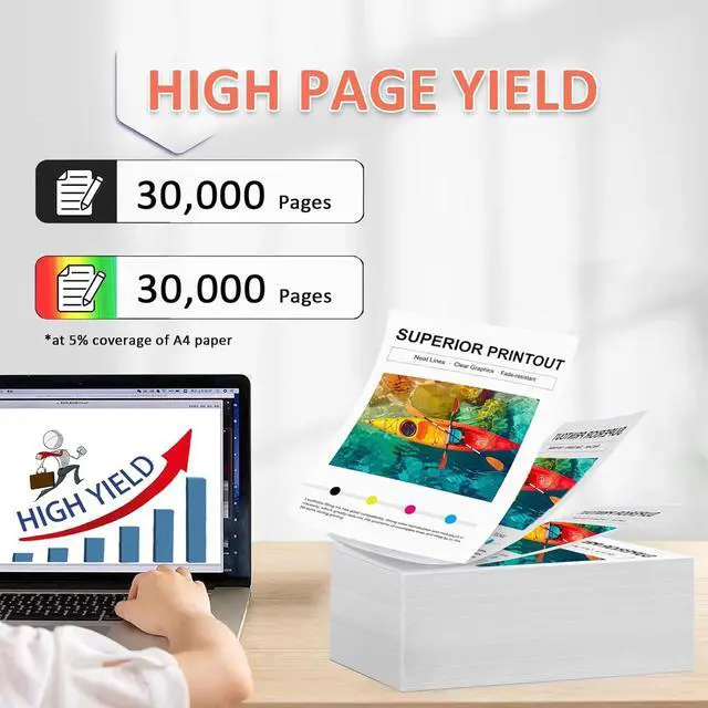 Alt view image 3 of 7 - V80 Toner Cartridges Replacement for Xerox V80 006R01638 006R01639 006R01640 006R01641 Toner Cartridge Compatible for Xerox Versant 80 180 280 Press Printers, 1 Black