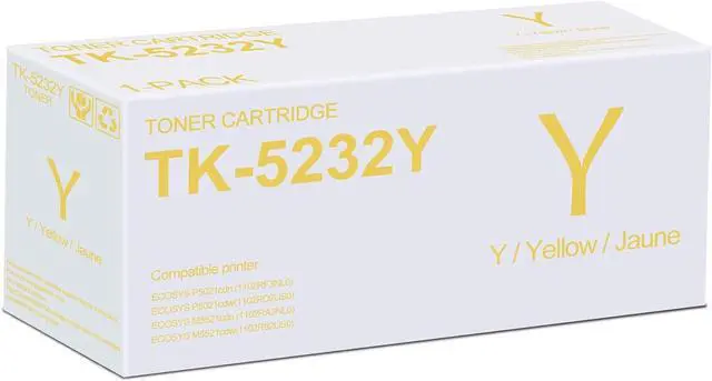 Main image of 1 Pack TK-5232Y Yellow Toner Cartridge, Compatible for Kyocera TK-5232Y 1102R92US0 Toner Replacement for ECOSYS P5021cdn ECOSYS P5021cdw ECOSYS M5521cdn ECOSYS M5521cdw Printer