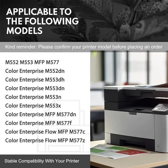 Alt view image 2 of 6 - 508X Black Toner Cartridges 2-Pack Set High Yield Replacement for 508X 508A Works with Laserjet Enterprise M553 M552 553 MFP M577 Series Printer CF360X (2 Black)