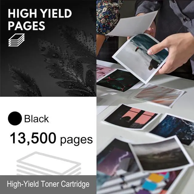 Alt view image 3 of 6 - 508X Black Toner Cartridges 2-Pack Set High Yield Replacement for 508X 508A Works with Laserjet Enterprise M553 M552 553 MFP M577 Series Printer CF360X (2 Black)