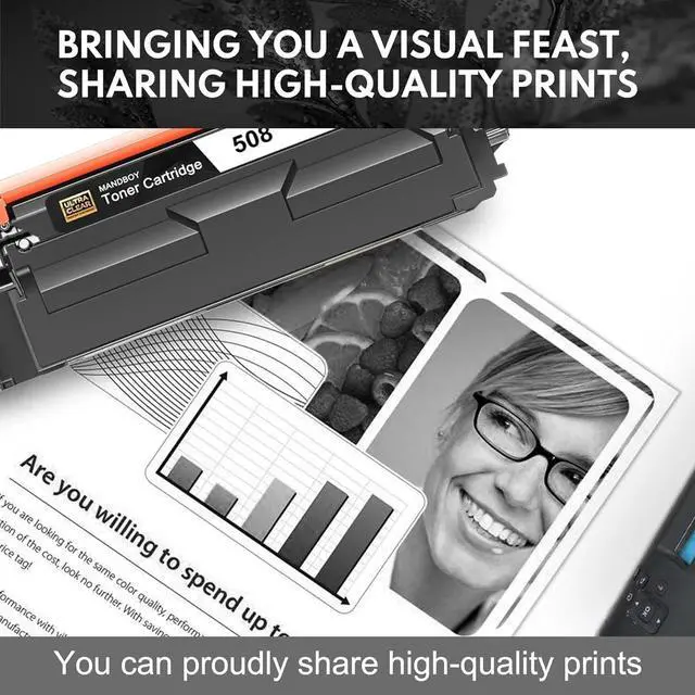 Alt view image 5 of 6 - 508X Black Toner Cartridges 2-Pack Set High Yield Replacement for 508X 508A Works with Laserjet Enterprise M553 M552 553 MFP M577 Series Printer CF360X (2 Black)