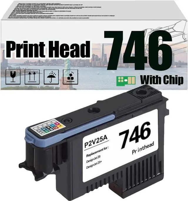 Main image of 746 P2V25A Print Head, Compatible for HP DesignJet Z6 & Z9+ Large Format Printers  High Print Volume with Chip 1 pcs