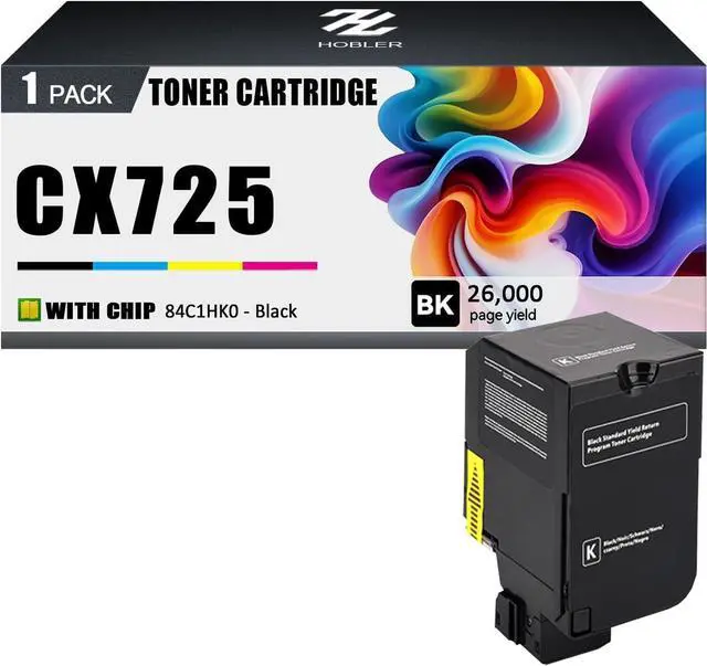Main image of CX725 Toner Cartridges Compatible for Lexmark 84C1HK0 Black Toner Cartridge Work for Lexmark CX725de CX725dhe CX725dthe Printers