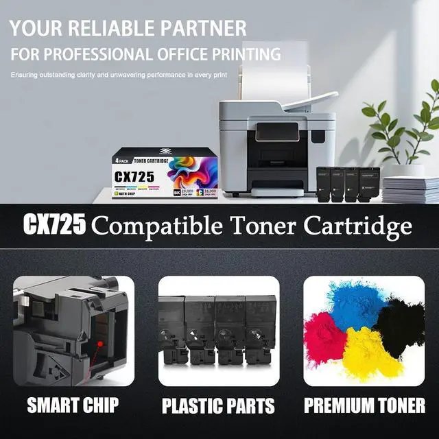 Alt view image 4 of 7 - CX725 Toner Cartridges Compatible for Lexmark 84C1HK0 Black Toner Cartridge Work for Lexmark CX725de CX725dhe CX725dthe Printers