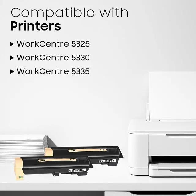Alt view image 2 of 6 - 006R01159 High Capacity Toner Cartridge Replacement for Xerox 5325 5330 5335 Toner Cartridges Work with WorkCentre 5325 5330 5335 Series Printer (2-Pack, Black)
