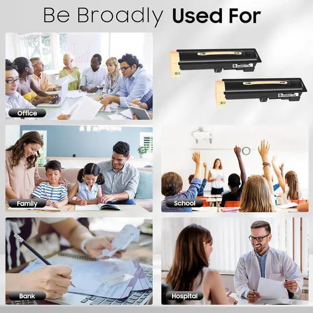 Alt view image 6 of 6 - 006R01159 High Capacity Toner Cartridge Replacement for Xerox 5325 5330 5335 Toner Cartridges Work with WorkCentre 5325 5330 5335 Series Printer (2-Pack, Black)