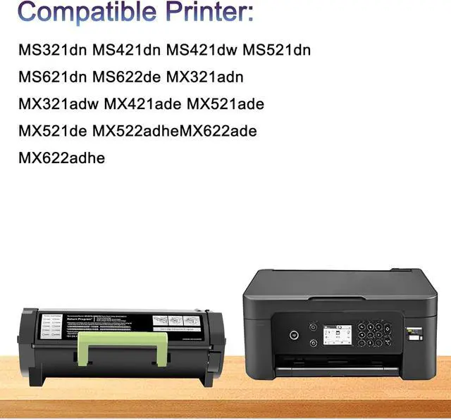Alt view image 2 of 6 - 56F1000 Black Toner Cartridge(with Chip) Compatible with LMK 56F1000 56F000G 56F1H00 Toner for MS521 MS421 MS621 MS321 MS622 MX321 MX421 MX521 MX522 MX622 Laser Printer(6000 Pages,Black)