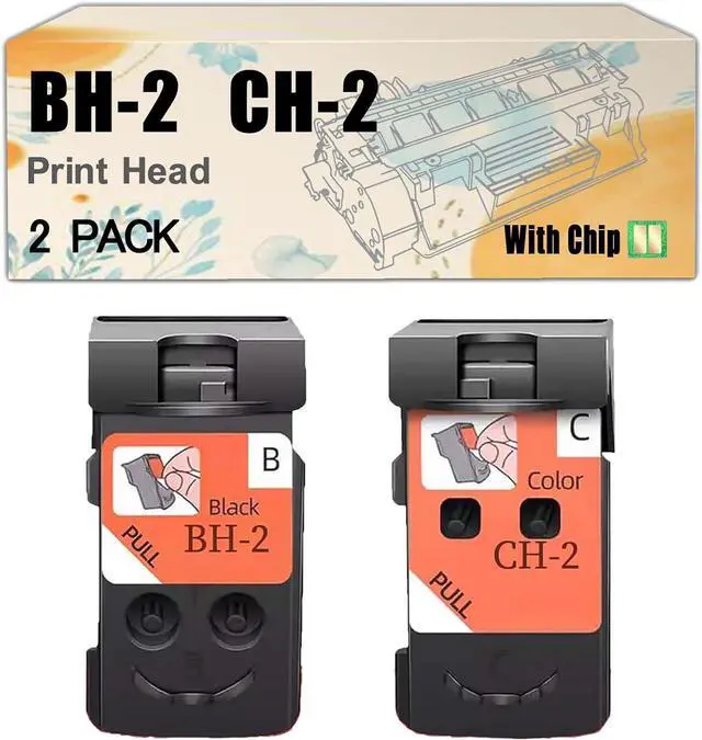 Main image of BH-2 CH-2 BH2 CH2 Printhead Compatible Replacement for Canon G4210 G4200 G3210 G3202 G3200 G2200 G2210 G1200 G1210 Printers Print Head Combo Pack