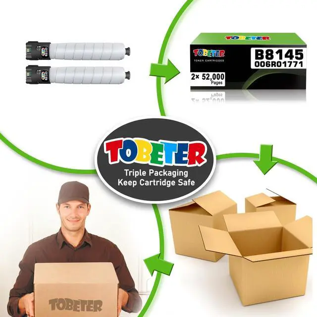 Alt view image 5 of 7 - ToBeter AltaLink B8145 B8155 B8170 Toner Black Replacement for Xerox 006R01771 Black Toner Cartridge for AltaLink B8145 B8155 B8170 Printer Toner (52,000 Pages, High Yield, 2 Pack Remanufactured )