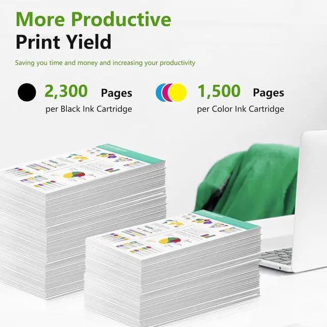 Alt view image 3 of 6 - 950XL 951XL Ink Cartridge Combo Pack (5 Pack 2BK/1C/1M/1Y)-Replacement for HP 950XL and 951XL Ink Cartridges Combo Pack Compatible for OfficeJet Pro 8100 8600 8610 8615 8620 8630 8640 Printer