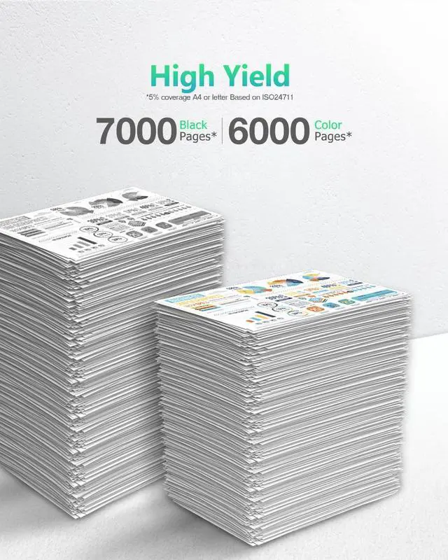 Alt view image 3 of 7 - Remanufactured 658A Toner Cartridge Replacement for HP 658A 658 A 658X for M751 M751n M751dn Printer (4 Pack)