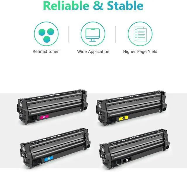 Alt view image 6 of 7 - Remanufactured 658A Toner Cartridge Replacement for HP 658A 658 A 658X for M751 M751n M751dn Printer (4 Pack)