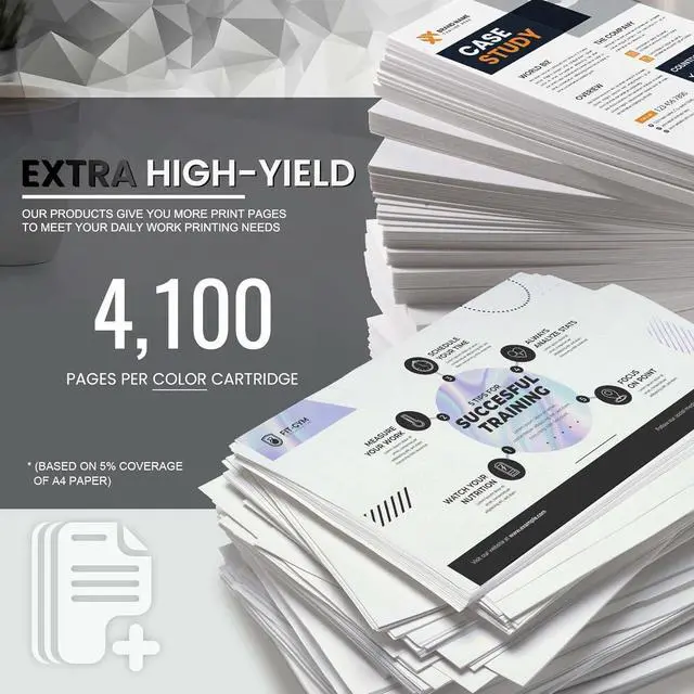 Alt view image 3 of 6 - 3 Pack 122A|Q3961A Q3963A Q3962A C/M/Y High Yield 4,100 Pages Toner Cartridge (with Chip) Replacement Compatible for HP Pro 2820 2830 2840 2550n 2550L 2550Ln Printer