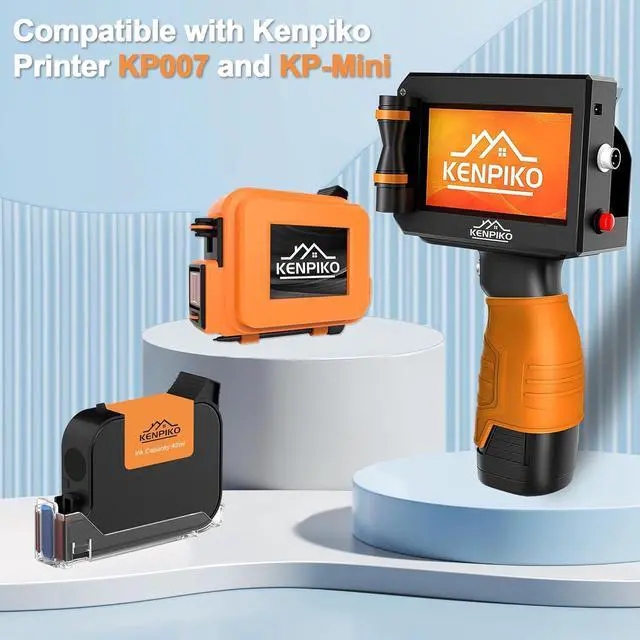 Alt view image 3 of 6 - 42ml Quick Dry Solvent Ink Cartridge for Handheld Inkjet Printer KP007, 0.5inch/12.7mm Fast Dry Ink Cartridge Replacement-Blue