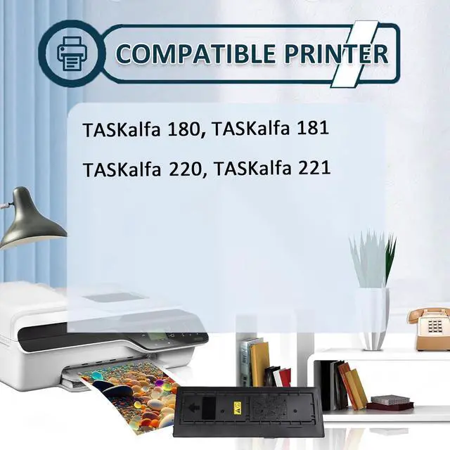 Alt view image 2 of 7 - TK437 Toner Cartridge Replacement for Kyocera TK-437 TK-437K 1T02KH0US0 Black Toner Cartridges Compatible for Kyocera TASKalfa 180 181 220 221 Printers, 1 Pack