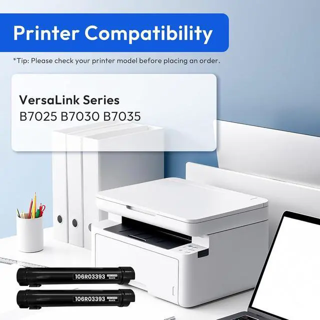 Alt view image 2 of 6 - VersaLink B7025 B7030 B7035 Black Toner Cartridge Replacement for Xerox 106R03393 Toner Cartridge High Yield Works with VersaLink B7025 B7030 B7035 Printer (2-Pack, 15,000 Pages)