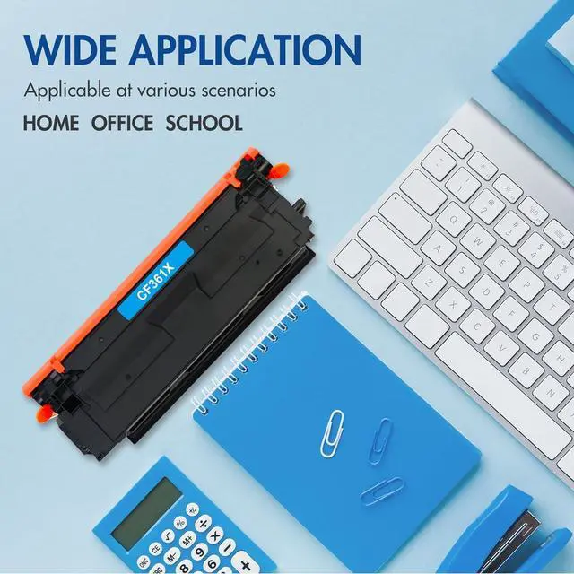 Alt view image 6 of 6 - 508X 508A Cyan Toner Cartridge 1-Pack Compatible Replacement for HP 508X 508A CF361X CF361A for Color Enterprise M553 M552 553 MFP M577 Series Printer Ink