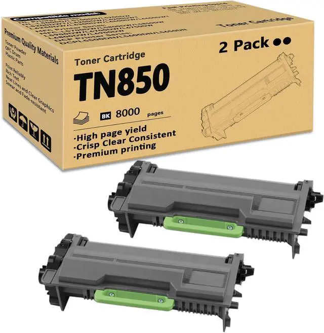 Main image of TN850 Toner Cartridge Compatible TN850 Toner Cartridge Replacement for Brother DCP-L5600DN HL-L5200DW HL-L6200DW MFC-L5850DW MFC-L6800DW Printer (Black, 2-Pack)