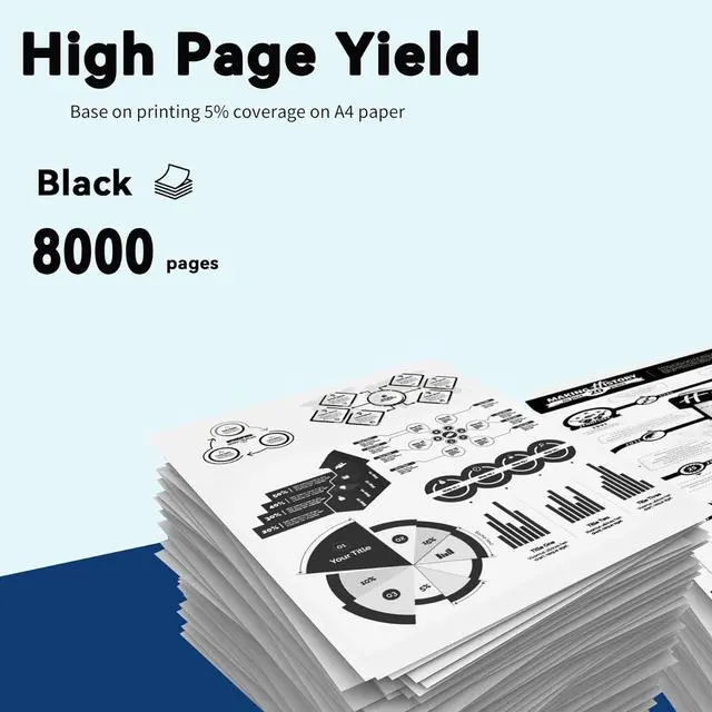 Alt view image 3 of 7 - TN850 Toner Cartridge Compatible TN850 Toner Cartridge Replacement for Brother DCP-L5600DN HL-L5200DW HL-L6200DW MFC-L5850DW MFC-L6800DW Printer (Black, 2-Pack)