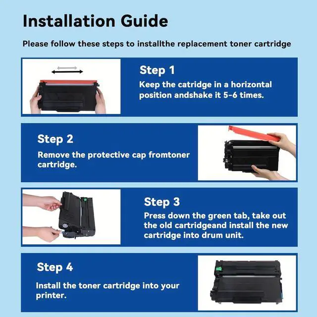 Alt view image 5 of 7 - TN850 Toner Cartridge Compatible TN850 Toner Cartridge Replacement for Brother DCP-L5600DN HL-L5200DW HL-L6200DW MFC-L5850DW MFC-L6800DW Printer (Black, 2-Pack)