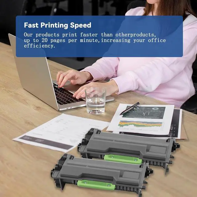 Alt view image 6 of 7 - TN850 Toner Cartridge Compatible TN850 Toner Cartridge Replacement for Brother DCP-L5600DN HL-L5200DW HL-L6200DW MFC-L5850DW MFC-L6800DW Printer (Black, 2-Pack)