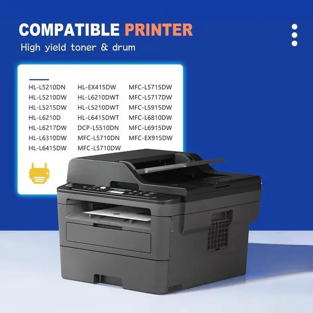 Alt view image 2 of 6 - 3 Pack TN920XXL Black Toner Cartridge (with Chip) & 1 Pack DR920 Black Drum Unit (with Chip) Replacement for Brother HL-L5210DN L6210DW L6310DW DCP-L5510DN MFC-L5710DN L6810DW Printer(3Toner+1Drum)