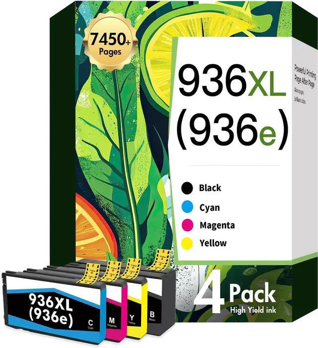 Main image of 936 936XL Ink Cartridges Combo PackReplacement for HP 936e 936 Ink Cartridges for HP OfficeJet Pro 9125e 9120e 9730e 9130 9135e 9122e 9128e 9110b 9120b 9130b 9130e Printers