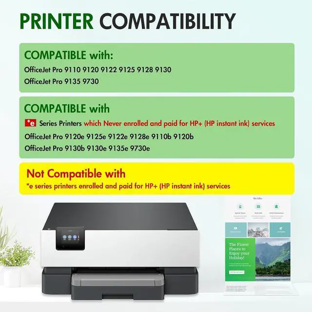 Alt view image 2 of 7 - 936 936XL Ink Cartridges Combo PackReplacement for HP 936e 936 Ink Cartridges for HP OfficeJet Pro 9125e 9120e 9730e 9130 9135e 9122e 9128e 9110b 9120b 9130b 9130e Printers