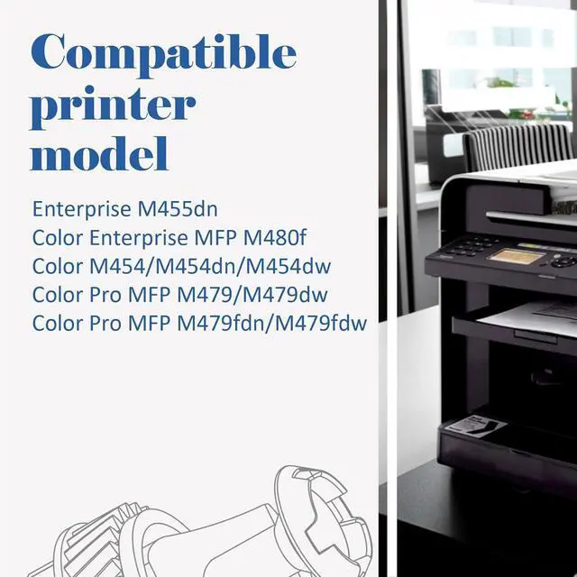 Alt view image 2 of 7 - 414A Toner Cartridge 4 Pack M479fdw Compatible Replacement for HP 414A Toner Cartridge 414X W2020A Color Laserjet Pro MFP M479fdw M479fdn M454dw M454dn Printer Ink with Chip Black Cyan Yellow Magenta