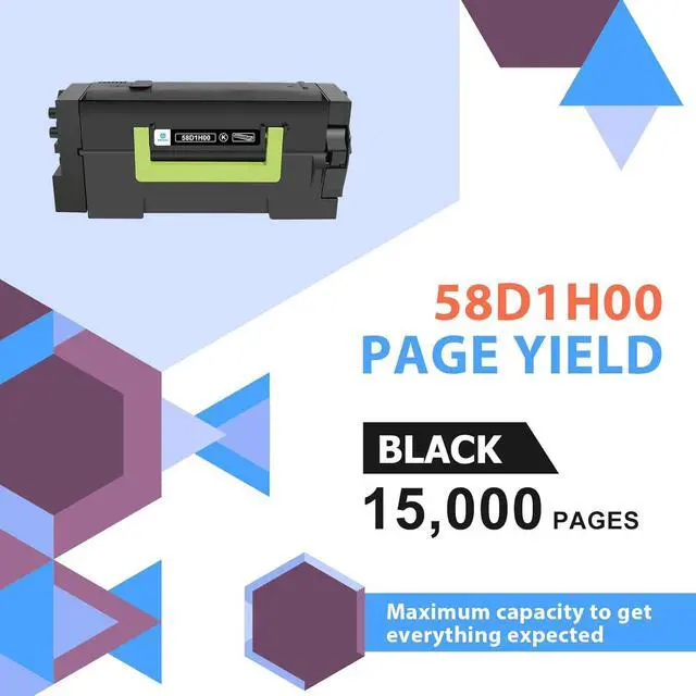 Alt view image 3 of 5 - 58D1H00 Black Toner Cartridge 58D1000 MS821n Remanufactured Compatible for Lexmark 58D1H00 High Yield for MS821dn MS725 MS821 MS822 MS823 MS825 MX721 MX722 MX822 MX826 Printer (15,000 Pages, 1-Pack)