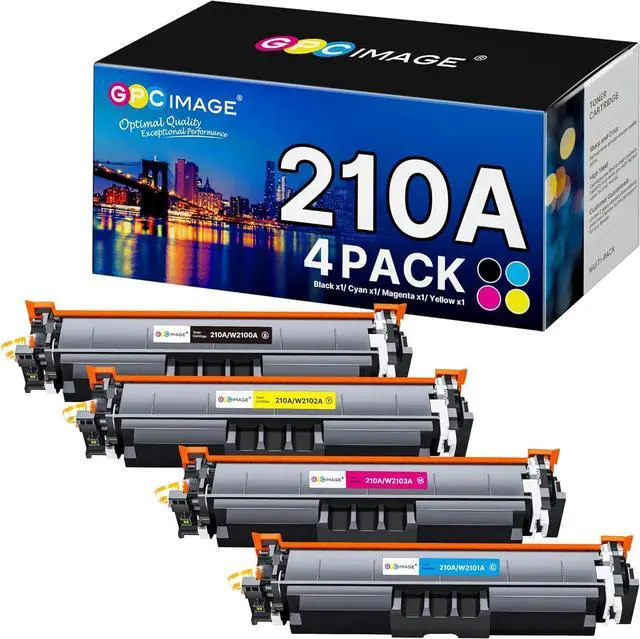 Main image of 210A Toner Cartridges 4 Pack Compatible for HP 210A Toner Cartridges 210X 210 Use for HP Color Laserjet Pro MFP 4301fdw Toner Cartridge 4301fdn Pro 4201dw 4201dn Printer W2100A W2100X (with Chip)