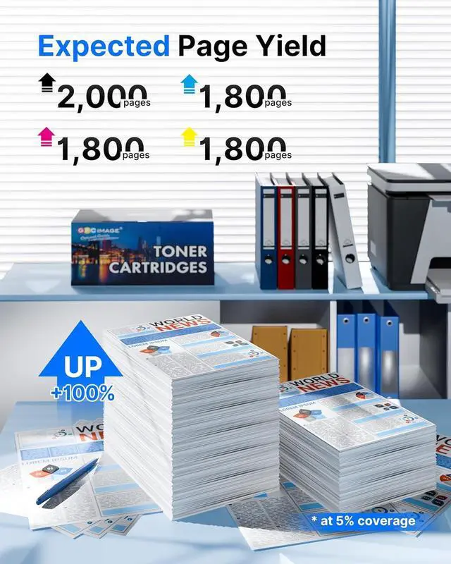 Alt view image 3 of 7 - 210A Toner Cartridges 4 Pack Compatible for HP 210A Toner Cartridges 210X 210 Use for HP Color Laserjet Pro MFP 4301fdw Toner Cartridge 4301fdn Pro 4201dw 4201dn Printer W2100A W2100X (with Chip)