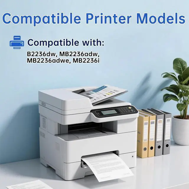 Alt view image 2 of 6 - B221H00 Black Toner Cartridge (3,000 Pages) Compatible with Lexmark B2236dw, MB2236adw, MB2236adwe, MB2236i Series Printers (1-Pack, with Chip)