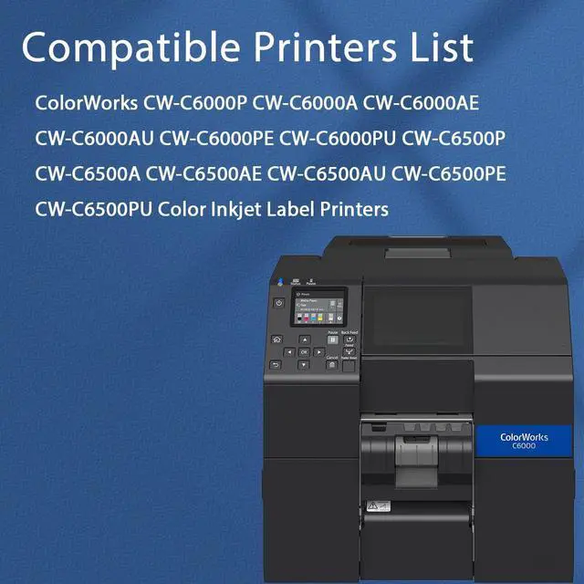 Alt view image 2 of 6 - SJIC35P Ink Cartridges (with New Chip) 4 Pack for SJIC35P SJIC35P-BK SJIC35P-C SJIC35P-M SJIC35P-Y Remanufactured for ColorWorks CW-C6000P CW-C6500A CW-C6500P CW-C6000A CW-C6500PU Color InkJet Printer