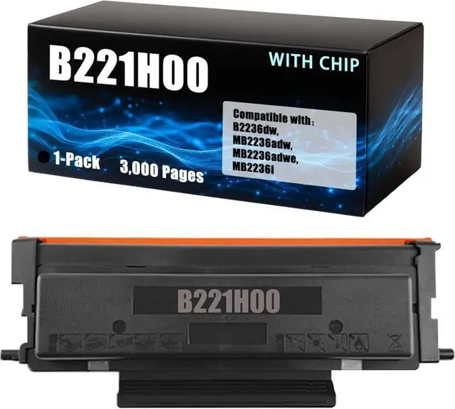 Main image of B221H00 Black Toner Cartridge (3,000 Pages) Compatible with Lexmark B2236dw, MB2236adw, MB2236adwe, MB2236i Series Printers (1-Pack, with Chip)