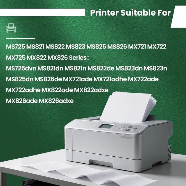 Alt view image 2 of 7 - Remanufactured 58D1000 Black Toner Cartridge 7,500 Pages Replacement for Lexmark 58D1000 Toner for MS725 MS821 MS822 MS823 MS825 MS826 MX721 MX722 MX725 MX822 MX826 Printer Toner, 1-Pack