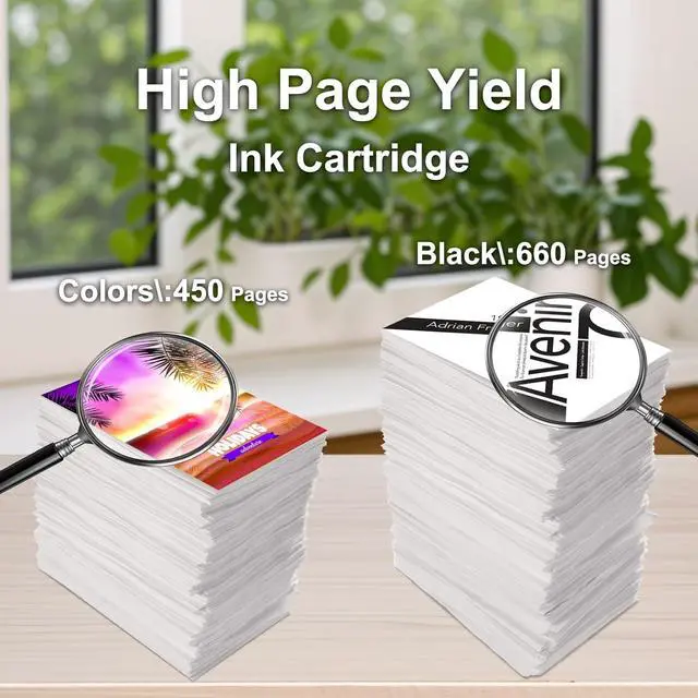 Alt view image 2 of 4 - 67XL Ink Cartridge Replacement for HP67 Cartridge Kit for HP67XL Printer 2700 2700e 2752 2742 2755 4100 4100e 4152 4155e 6000 6055 6055e 6400 6458 6458e 6455e Printer