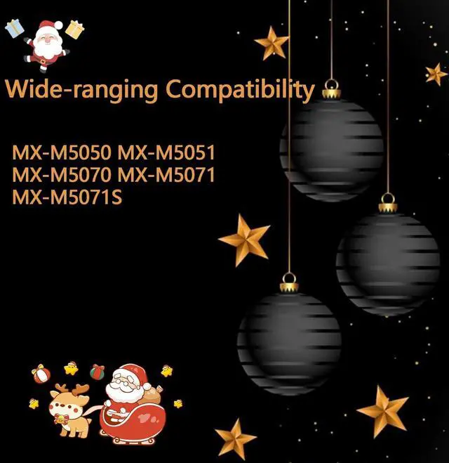 Alt view image 2 of 7 - Compatible for Sharp MX-560NT Toner Cartridge Work for Sharp MX-M5050 MX-M5051 MX-M5070 MX-M5071 MX-M5071S Printers, with Chip, High Yield 41000 Pages, Clear Printing (1 Pack Black)