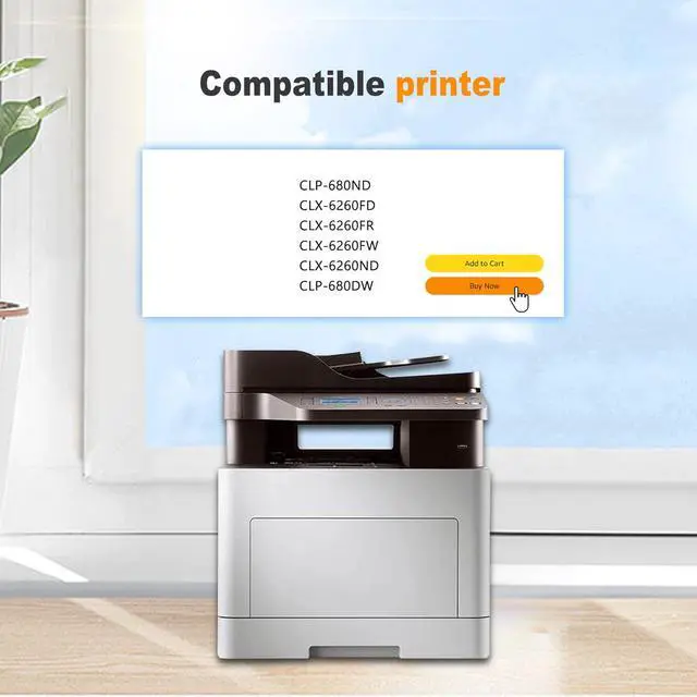 Alt view image 2 of 6 - 1-Pack CLT-C506L High Yield Cyan Toner Cartridge(with chip), Replacement for Samsung CLT-C506L for CLP-680DW CLP-680ND CLX-6260FD CLX-6260FR CLX-6260FW CLX-6260ND Printer