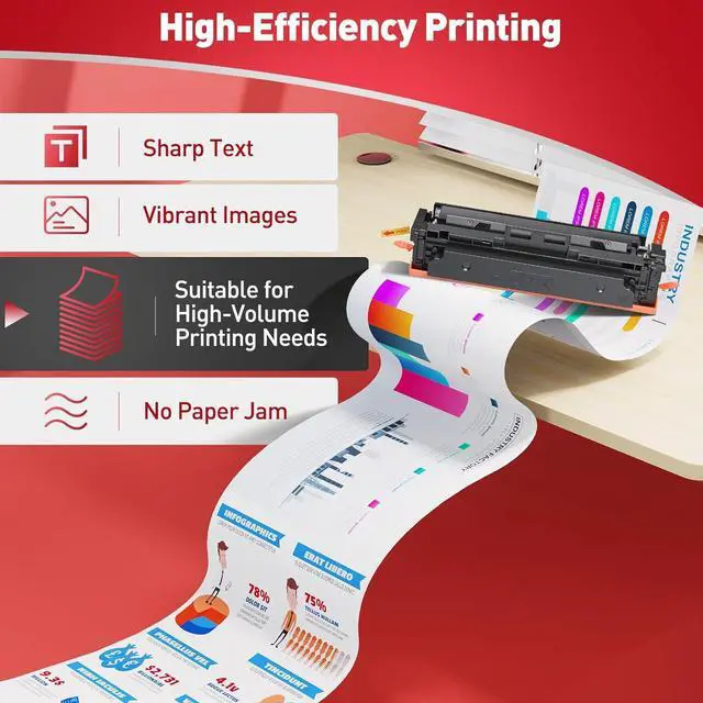 Alt view image 4 of 7 - 069H Toner Cartridges Set MF753Cdw Compatible with Canon 069H 069 Toner Cartridge Replacement for Canon imageCLASS MF753Cdw MF751Cdw LBP674Cdw LBP673Cdw LBP674Cx MF752Cdw MF756Cx Printer, 4 Pack