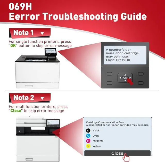 Alt view image 6 of 7 - 069H Toner Cartridges Set MF753Cdw Compatible with Canon 069H 069 Toner Cartridge Replacement for Canon imageCLASS MF753Cdw MF751Cdw LBP674Cdw LBP673Cdw LBP674Cx MF752Cdw MF756Cx Printer, 4 Pack