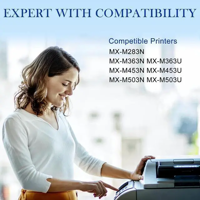 Alt view image 2 of 6 - MX-500NT Toner Replacement for Sharp MX-500NT Black Toner Cartridge Compatible for Sharp MX-M283N MX-M363N MX-M363U MX-M453N MX-M453U MX-M503N MX-M503U Printers (2PACK, 40500 Pages)