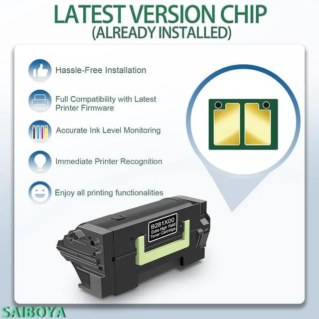 Alt view image 4 of 6 - B281H00 High Yield Toner Cartridge Replacement for Lexmark B281H00 Black Toner Cartridge B2865 B2865dw MB2770 MB2770adwhe Laser Printer Toner, 1-Pack [15,000 Pages]