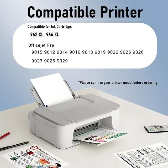 Alt view image 2 of 7 - 962XL 966XL High Yield Ink Cartridge Combo Pack for HP OfficeJet Pro 9015 9012 9014 9016 9018 9019 9022 9025 9026 9027 9028 9029 Printers,Combination Pack
