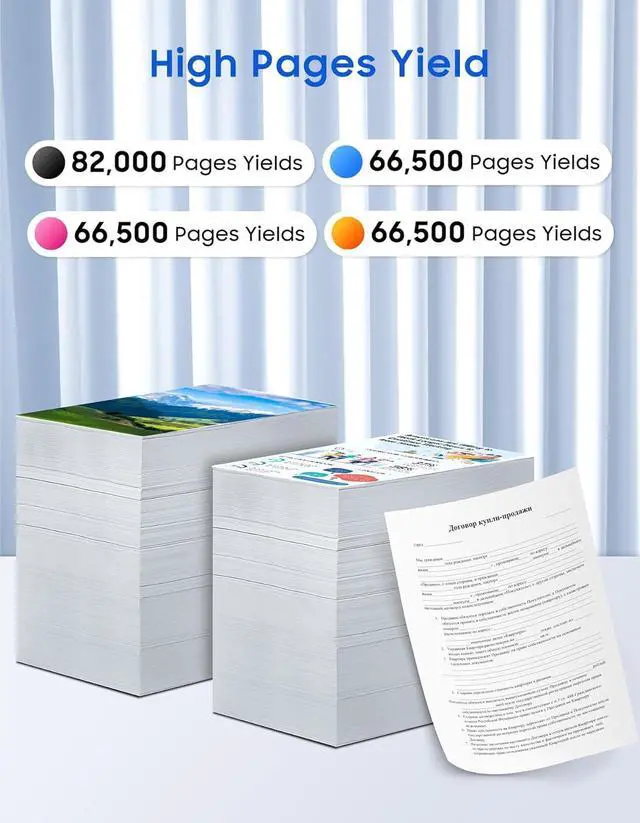 Alt view image 3 of 7 - GPR56 GPR-56 Toner Cartridges Set 4-Pack Black Cyan Magenta Yellow Replacement for Canon GPR-56 Toner Cartridges for ImageRunner Advance C7565 C7570 C7580 C7765 C7770 C7780 Printer Ink