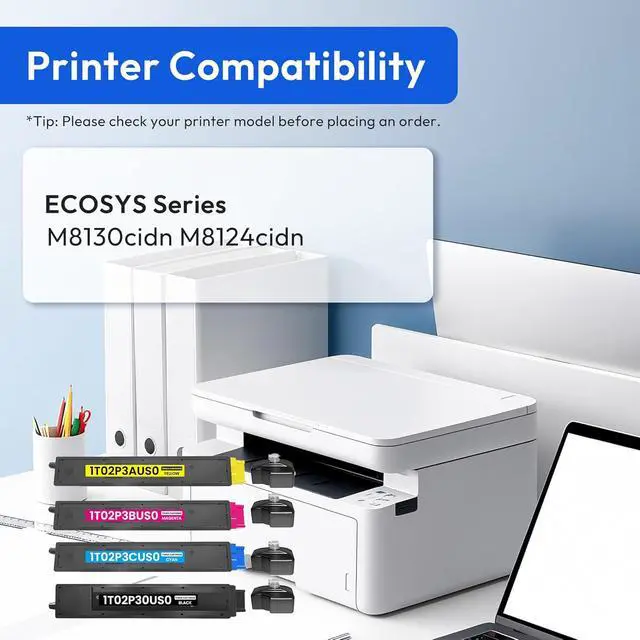 Alt view image 3 of 7 - TK-8117 Toner Cartridge Replacement for Kyocera TK8117 Toner Cartridge 1T02P30US0 1T02P3CUS0 1T02P3BUS0 1T02P3AUS0 High Yield for ECOSYS M8130cidn M8124cidn Printer (4-Pack, Black Cyan Magenta Yellow)
