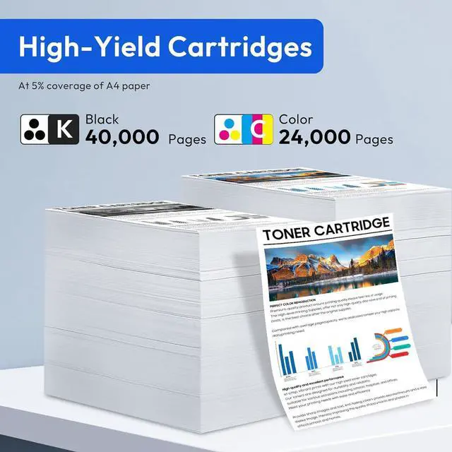 Alt view image 3 of 6 - BP-NT70 Toner Cartridge Replacement for Sharp BPNT70 BP-NT70BA BP-NT70CA BP-NT70MA BP-NT70YA Toner Cartridge for BP-50C26 BP-50C31 BP-50C36 BP-50C45 BP-70C31 BP-70C36 BP-70C45 Printer (4-Pack, KCMY)