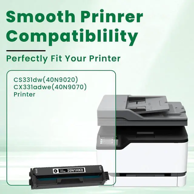 Alt view image 2 of 7 - 20N1HK0 High Yield Toner Cartridge (with chip) Replacement for Lexmark 20N1HK0 Black Toner Cartridge for Lexmark CS331 CS331dn CS431 CX331 CX431 Printer Ink 1-Pack